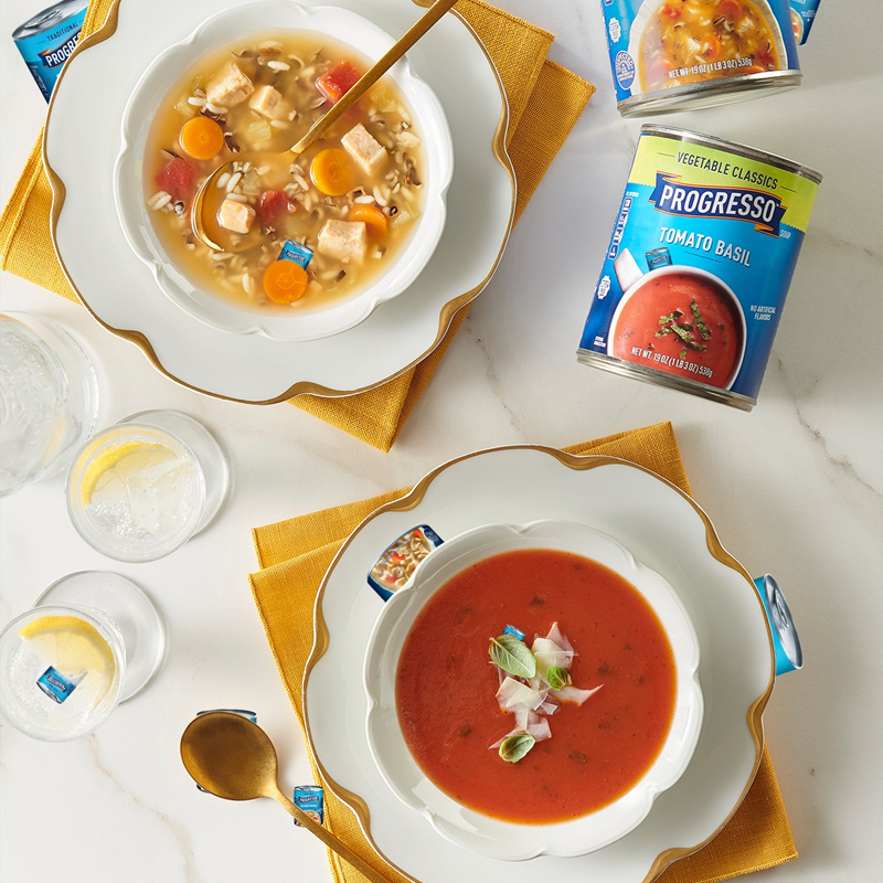 美国原装进口Progresso Soup番茄罗勒汤奶油蘑菇汤西餐速食罐头汤 - 图2