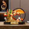 Panda pen holder quicksand painting ornaments Teacher's Day gift