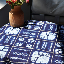 Ethnic tradition Zdyeing all-hand plant Dyeing Blue Dye Blue Dyeing Great White Family Non-Tablecloth Tablecloth Wall Cloth Piano Hood