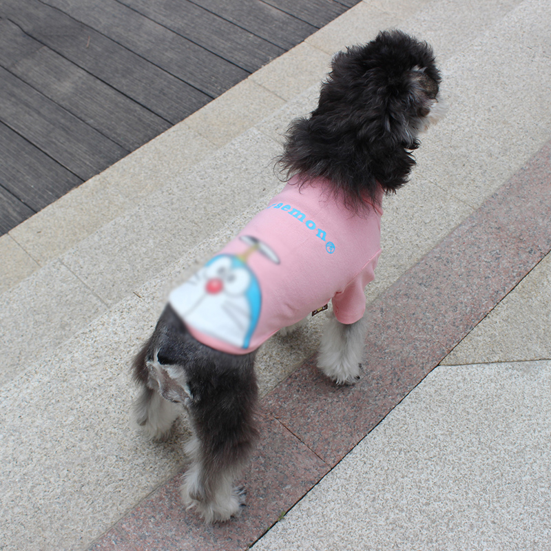 狗狗夏季衣服泰迪棉质舒适T恤比熊可爱服装雪纳瑞博美柴犬柯基猫 - 图1