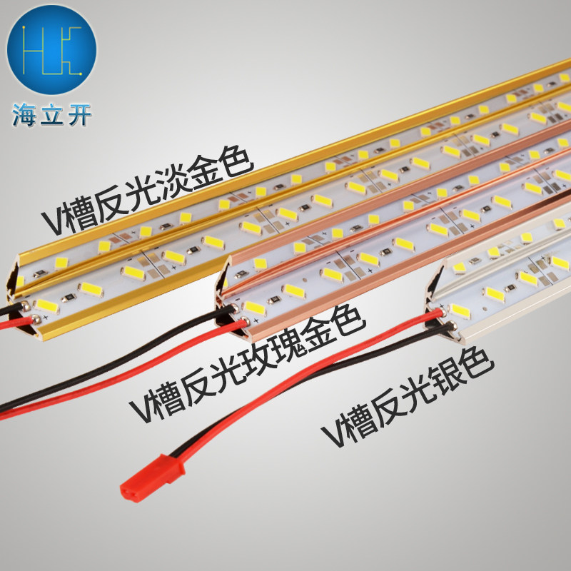 12V 5730柜台led灯长条灯条珠宝展示货柜装饰灯铝槽led灯带高亮_虎窝淘