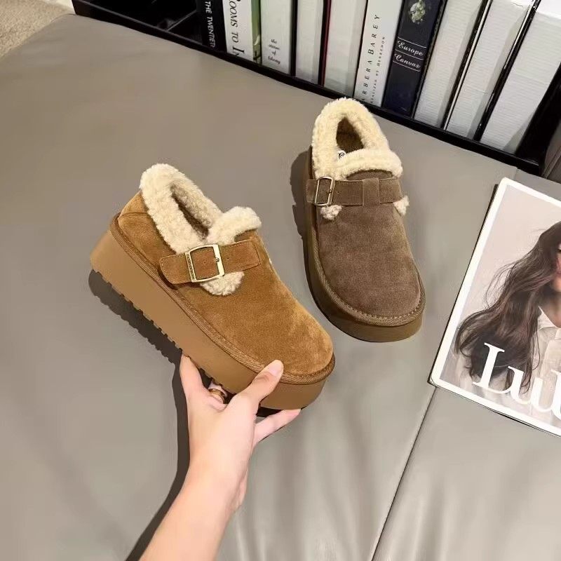 真皮！厚底勃肯鞋！专柜断码女鞋平底冬季保暖洋气时尚GFR80257,淘宝优惠券,粉丝福利购,淘宝优惠卷