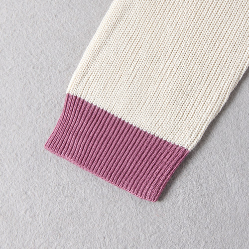 德国单!29.9欧！女百搭宽条纹拼色兰精环保纤维套头长袖针织毛衣 - 图2