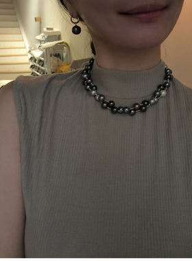 ISLA手工饰品项链2024新款爆款仿海水珍珠毛衣链女强光正圆叠戴