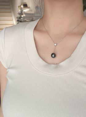 ISLA孤岛Y字抽拉调节施家珍珠项链女轻奢设计感锁骨链新款高级感