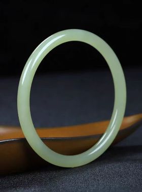 叮当镯和田玉细条手镯女少女细玉镯羊脂白玉碧玉晴水烟紫糖玉籽料