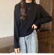 Half turtleneck pullover knit sweater