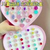 Sparkling little ring, cute girl jewelry, children's imitation diamond crystal toy set, kindergarten gift