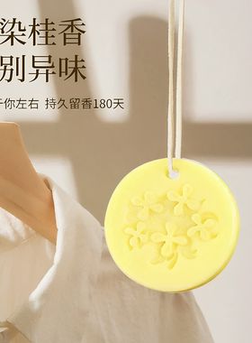 金桂圆形香氛蜡片桂花香片衣柜除味香挂持久留香新款高级小众卧室