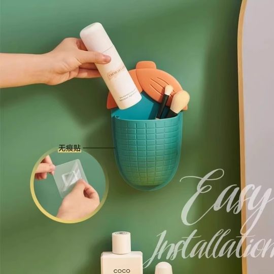 Creative new corn storage box bathroom wall punch-free storage rack wall-mounted chopsticks toothbrush drain storage rack