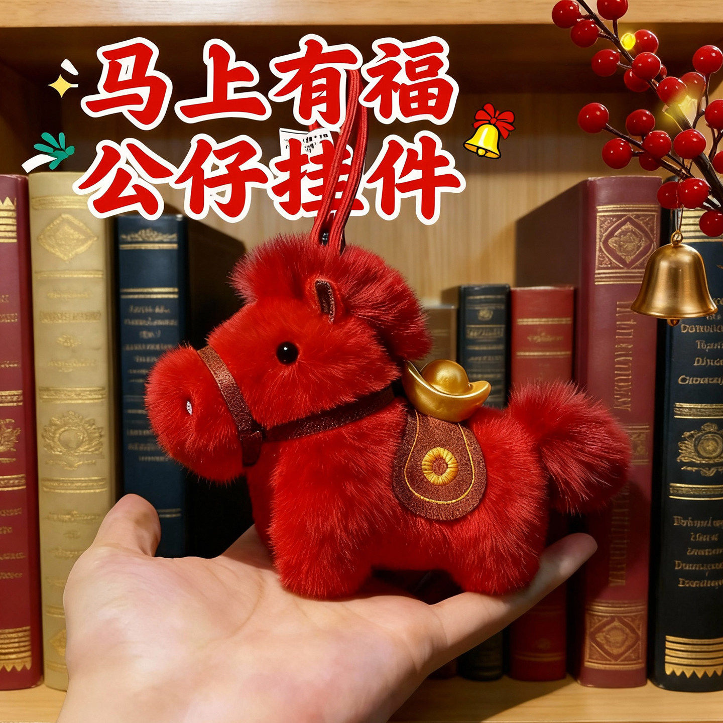 小马挂件包包毛绒玩偶挂饰可爱马年生肖吉祥物2026年新款新年礼物,淘宝优惠券,粉丝福利购,淘宝优惠卷