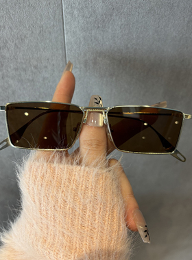 复古时尚小框太阳眼镜男防紫外线金属框朋克嘻哈开车驾驶墨镜男