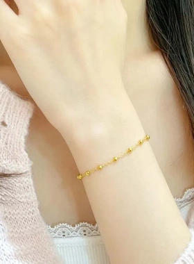 款地球珠项链 轻奢百搭气质时尚满天星素链爆闪镭射珠项链 女