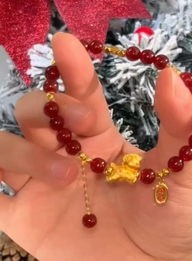 2026马年本命年手链女款新年朱砂红手串生肖马吉祥佩戴物手饰礼物