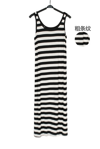 2026春夏新款背心裙打底裙莫代尔连衣裙女宽松拖地长裙沙滩裙大码 - 图3