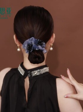 妈妈头花饰品气质蕾丝橡皮筋扎头发高弹力发圈头绳女粗扎高马尾