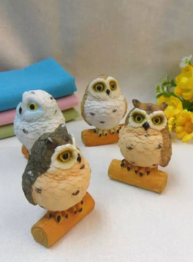 创意生态缸苔藓微景观diy材料树脂工艺品猫头鹰公仔桌面装饰摆件