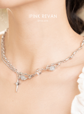 IPINK液态镶嵌钛钢项链