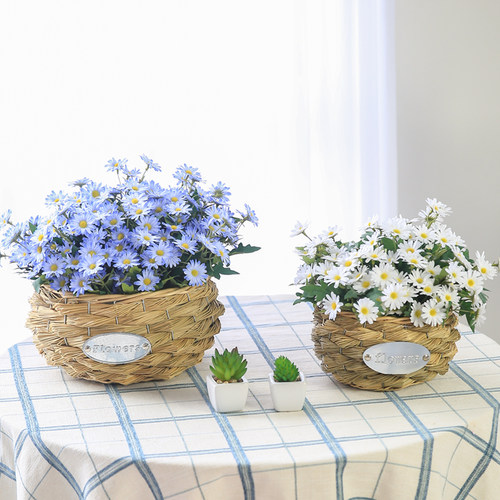 小雏菊仿真花束塑料绢花插花假花室内装饰花干花摆设客厅摆件花篮 - 图0