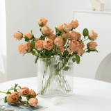 Ретро -кокирование маленькой розовой симуляции цветочный мульти -голод имитация сухой букет фальшивый цветок дома гостиная