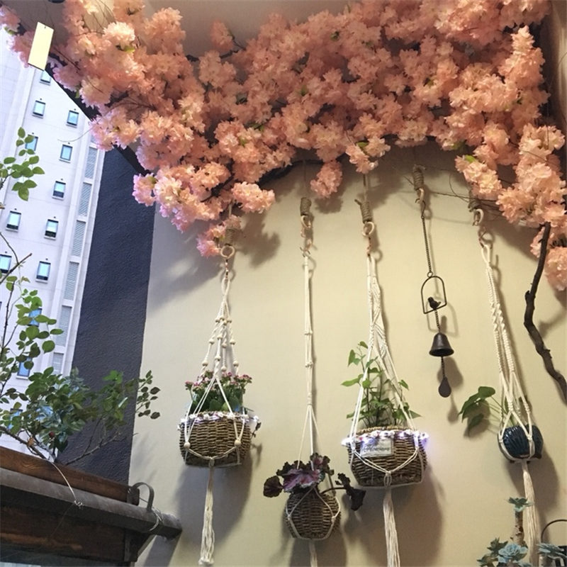 仿真樱花婚庆桃花树枝室内客厅空调管道吊顶网红墙店装饰遮挡假花