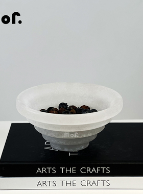 摆件样板间托盘墨非云石新中式