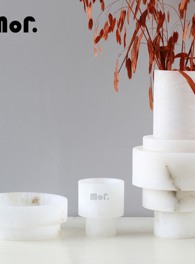 花器样板间摆件墨非云石新中式