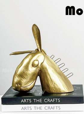 软装搭配样板间艺术马头装饰摆件