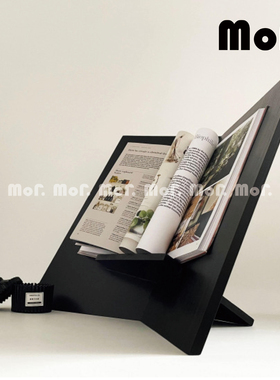 墨非 现代木质高级书架杂志架摆件 样板间售楼处书房酒店装饰摆件