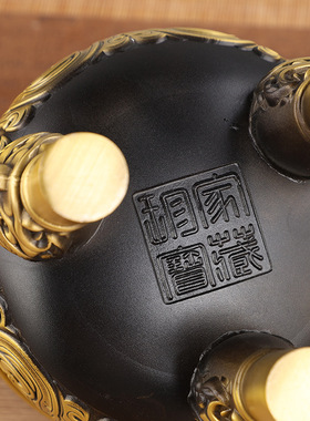 黄铜克鼎家用仿古三足圆