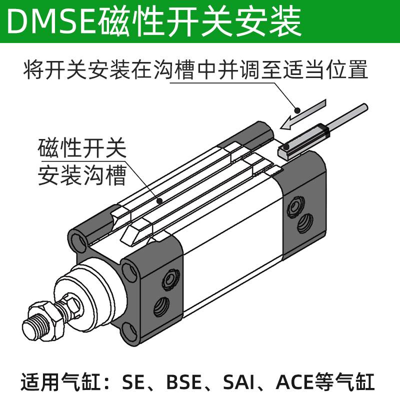 销磁性开关DMSE020气缸感应开关磁性接近开关传感器电子式两线厂 - 图1