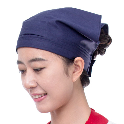 韩式魔术贴三角巾卫生帽食品帽子西餐咖啡厅工作帽服务员头巾包邮