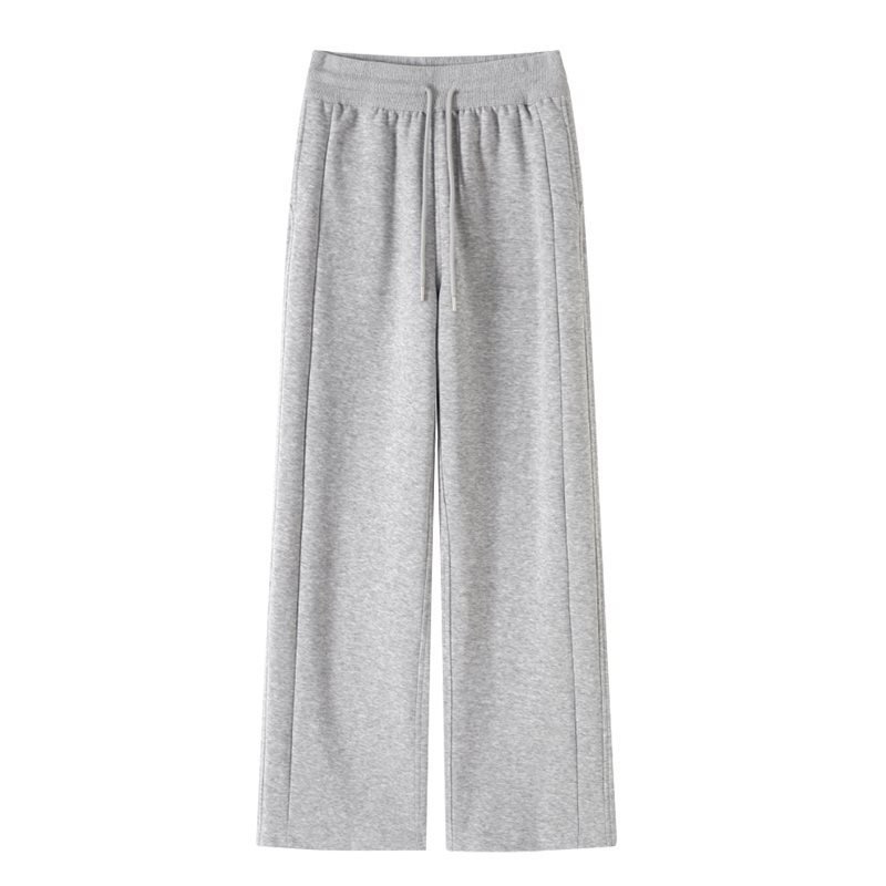 春秋美式复古显瘦百搭运动卫裤华棉喇叭裤子女休闲垂感拖地阔腿裤,淘宝优惠券,粉丝福利购,淘宝优惠卷