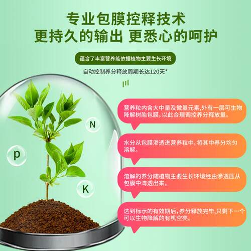 奥绿贝原装318S长效缓释肥颗粒植物通用型控释肥氮磷钾复合花肥料 - 图1