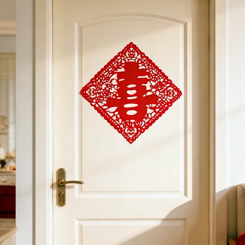 包邮婚礼纪女方专用婚房装饰布置无纺布单喜字结婚庆喜字窗花剪纸 - 图1