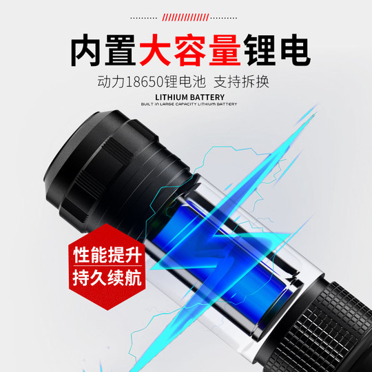 Special forces strong light flashlight super bright long range rechargeable