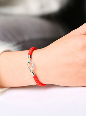 s925纯银本命年红绳萌