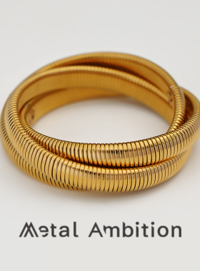 复古女黄铜高级感手镯