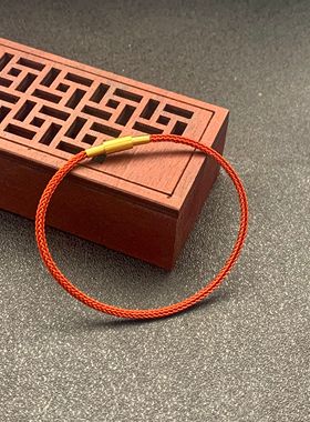 2mm超细防水钢丝手绳可穿3D硬金黄金转运珠小孔径貔貅男女款手链