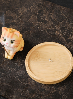 创意可爱小猫线香插香薰炉家用室内持久熏香炉桌面檀香插摆件用品