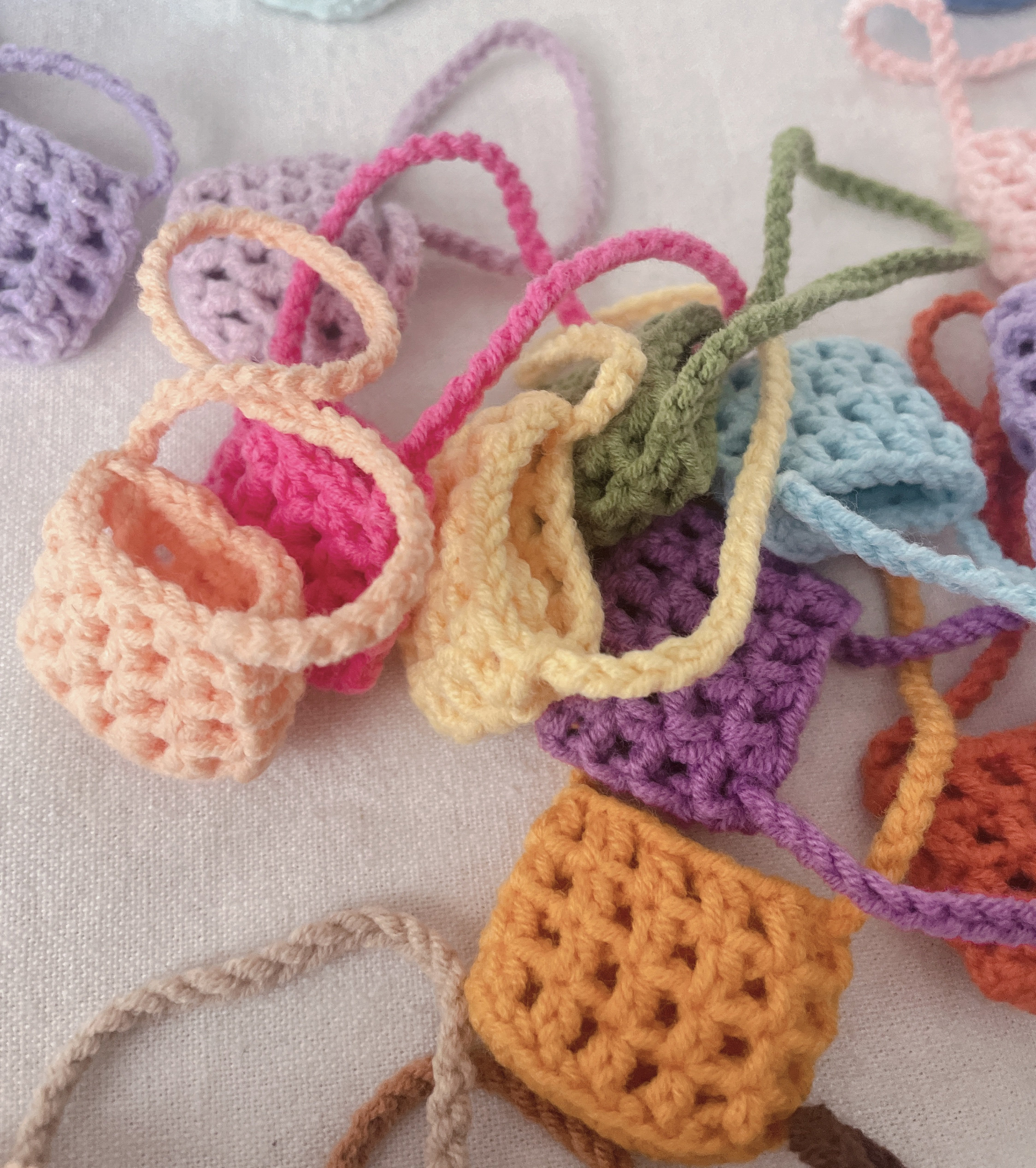 成品网格华夫格手工毛线DIY钩织娃包BJD棉花娃娃拉布布配饰斜挎包,淘宝优惠券,粉丝福利购,淘宝优惠卷