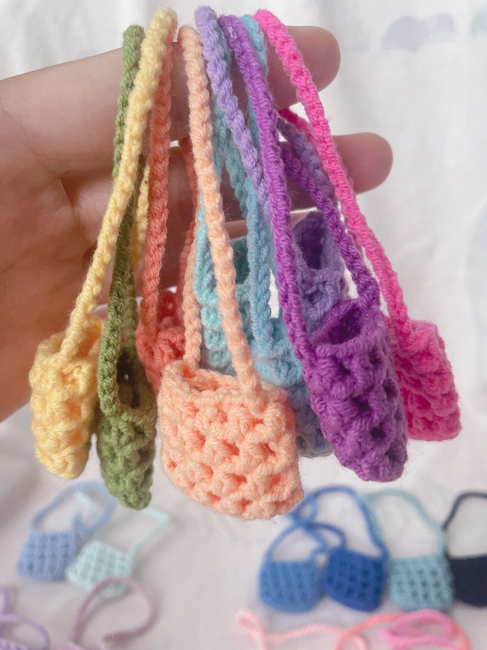 成品网格华夫格手工毛线DIY钩织娃包BJD棉花娃娃拉布布配饰斜挎包,淘宝优惠券,粉丝福利购,淘宝优惠卷