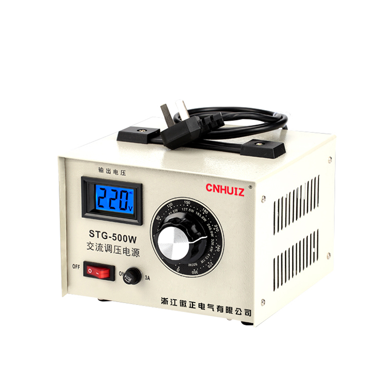 CNHUIZ交流单相调压器500W 220V变0-300V可调电源变压器STG-500VA