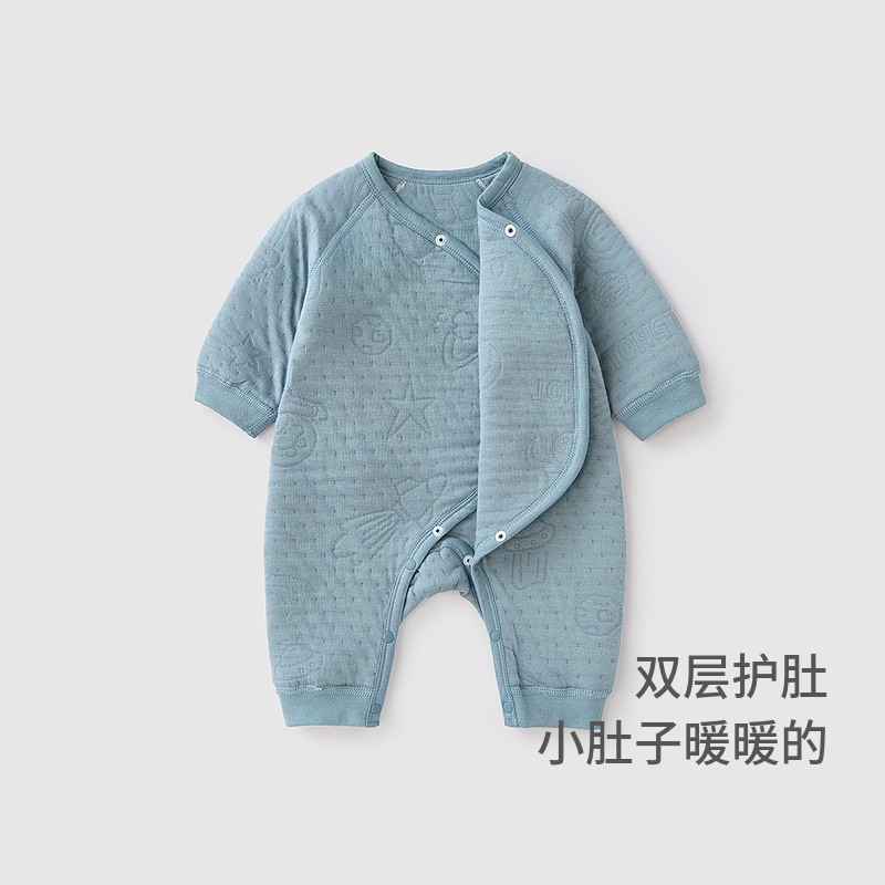 童泰婴儿连体衣秋冬纯棉保暖新生儿衣服宝宝蝴蝶哈衣提花满月服,淘宝优惠券,粉丝福利购,淘宝优惠卷