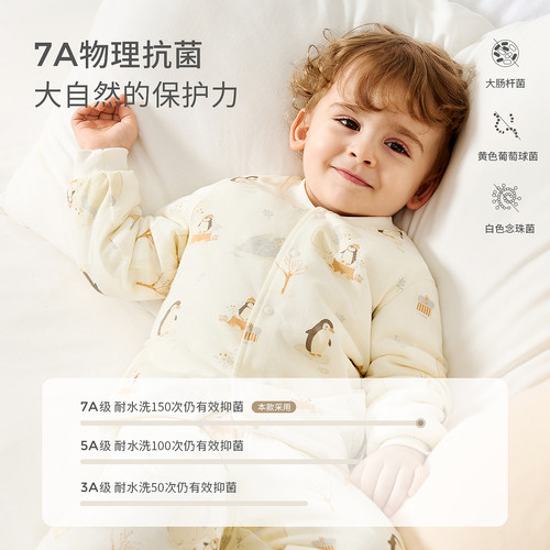 童泰宝宝套装秋冬季纯棉夹棉婴儿内衣儿童加厚上衣男女童高腰裤子 - 图0