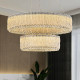 Glazed glass lampshade + first-class crystal with pendant