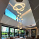 Villa hollow living room large chandelier duplex building modern light luxury high ceiling small loft apartment staircase hollow crystal lamp