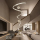 Duplex floor large chandelier light luxury staircase streamer crystal lamp