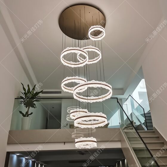 Duplex floor ceiling living room chandelier Infinite Tmall dimming