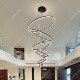 Large chandelier for duplex building, sky-filled starry staircase chandelier